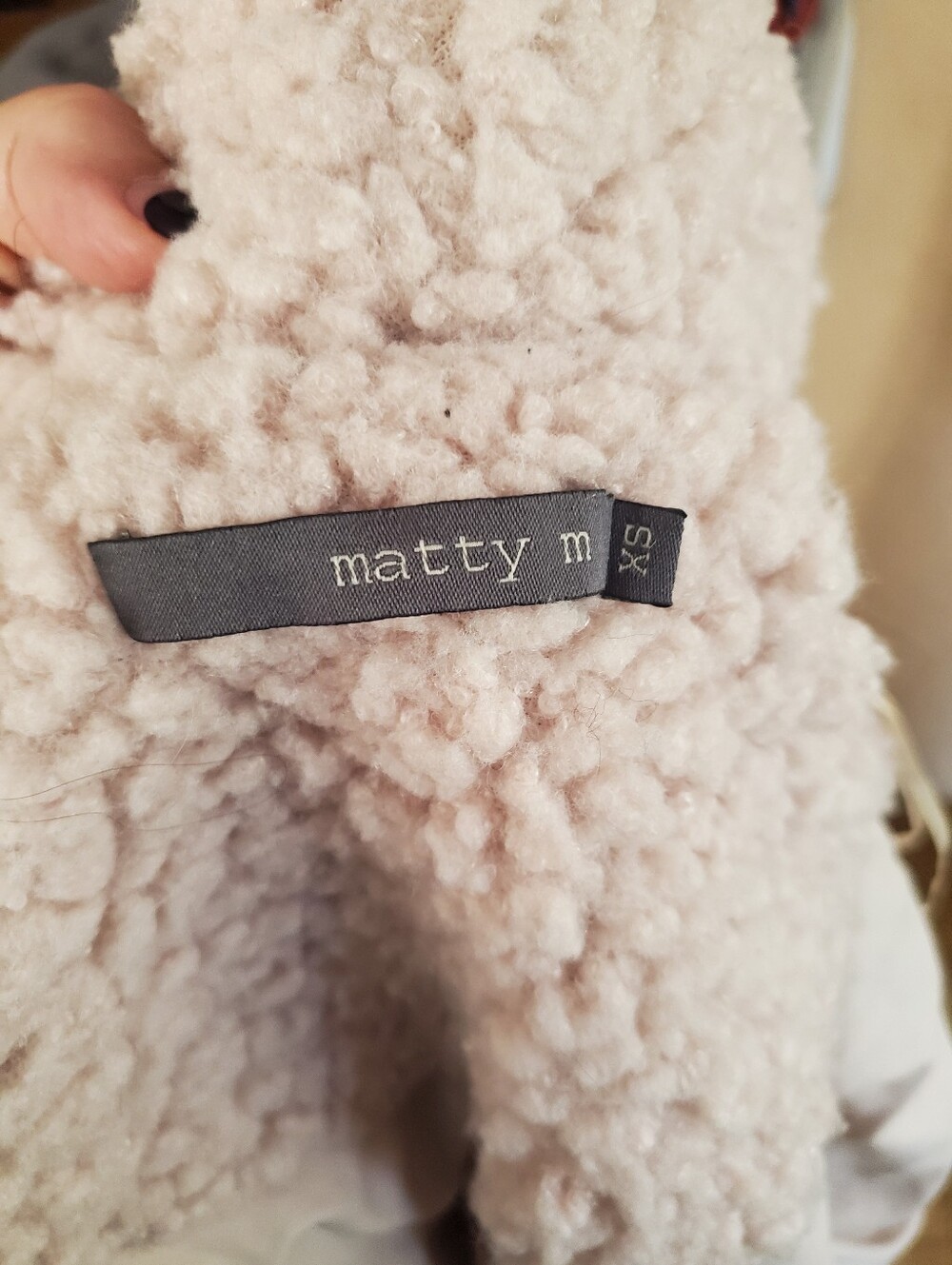 Matty M Cream Sherpa Jacket